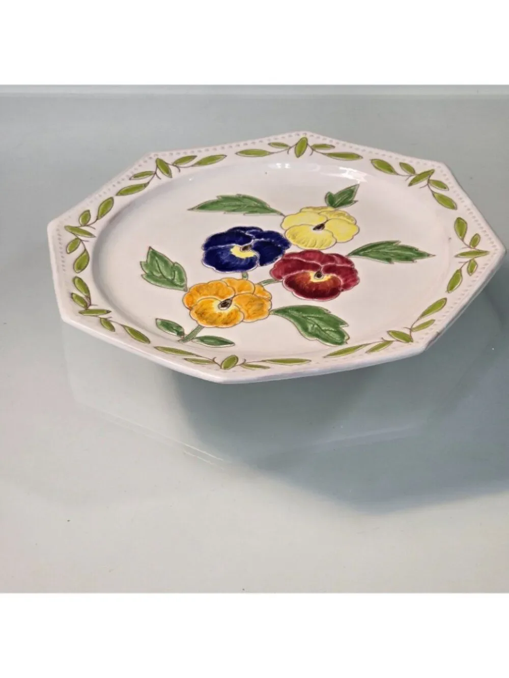 Vintage Italian 1671 Octagonal Lunch Plate 9.75
